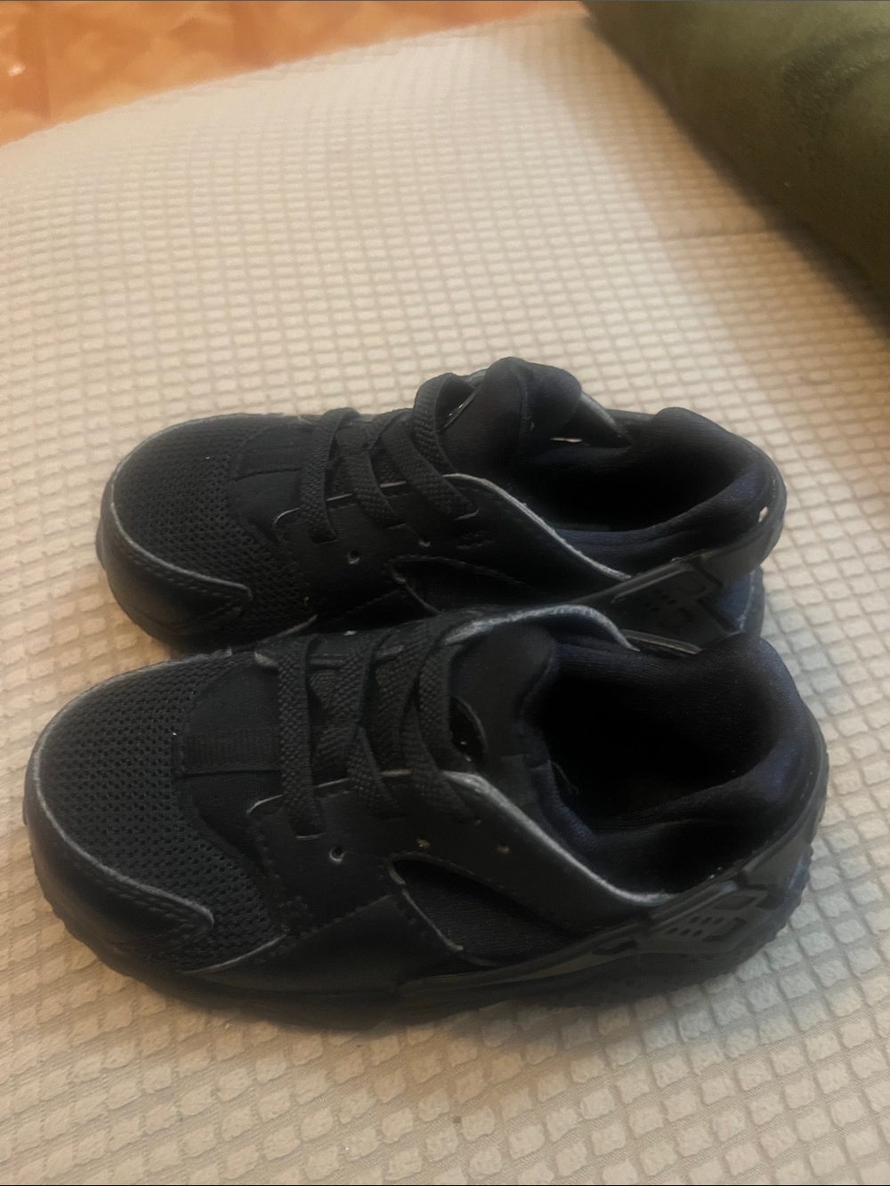 Kids Black Lace-Up Sneakers with Cushioned Support - Picture 2 of 4
